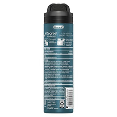 Degree Men Cool Rush dry spray aplicación rápida para empezar el día con confianza.