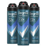 Degree Men Cool Rush dry spray lata: sensación seca al instante y protección para el día.