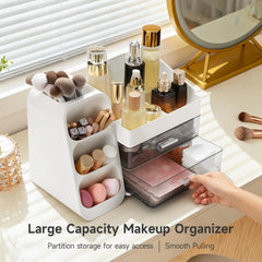 Delamu organizador maquillaje, soporte para brochas mantiene todo a mano.