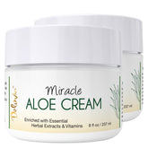 Deluvia Miracle Aloe Cream en botella, hidratación profunda para rostro y cuerpo.