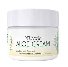 Delúvia Miracle Aloe Cream, envase 2 oz, crema hidratante portátil para piel seca.