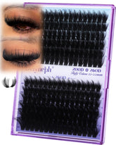 Delyneph Conjuntos de pestañas esponjosos con puntas espigas para volumen suave y natural.