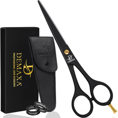 DEMAXA Tijeras profesionales para pelo de 6.5 pulgadas con corte preciso para barbería.