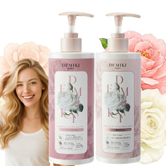 DEMIKI champú y acondicionador japoneses, enfoque clarificante, limpieza profunda y cabello ligero.