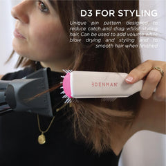 Denman D3 púas escalonadas definen rizos con control.
