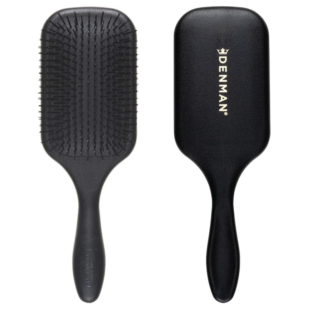 Denman cepillo desenredante Ultra negro para cabello rizado desenreda sin tirar