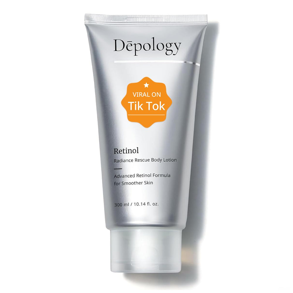 depology lotion corps retinol bouteille — peau plus lisse et hydratée.
