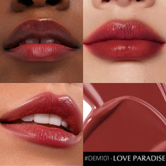 Acabado brillante de Depuplum Berry Red para labios hidratados durante todo el día.