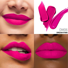 Depuplum DM06 Dream Pink application closeup for precise lips lines.