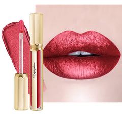 Depuplum labial metálico Rojo Furia, color intenso para ocasiones nocturnas.