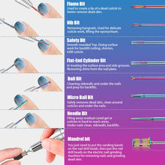 Depvko brocas para uñas en cerámica para disipar calor y confort en uso.