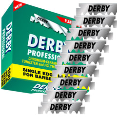Derby Profesional en blister para recambio higiénico en navaja recta.