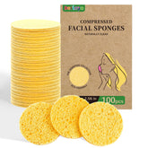 Derloyo esponja facial comprimida amarilla para limpieza suave diaria