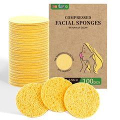 Derloyo esponja facial comprimida amarilla para limpieza suave diaria