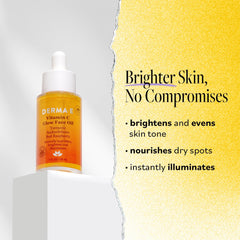 Derma E Aceite facial ligero, textura sedosa para uso diario.