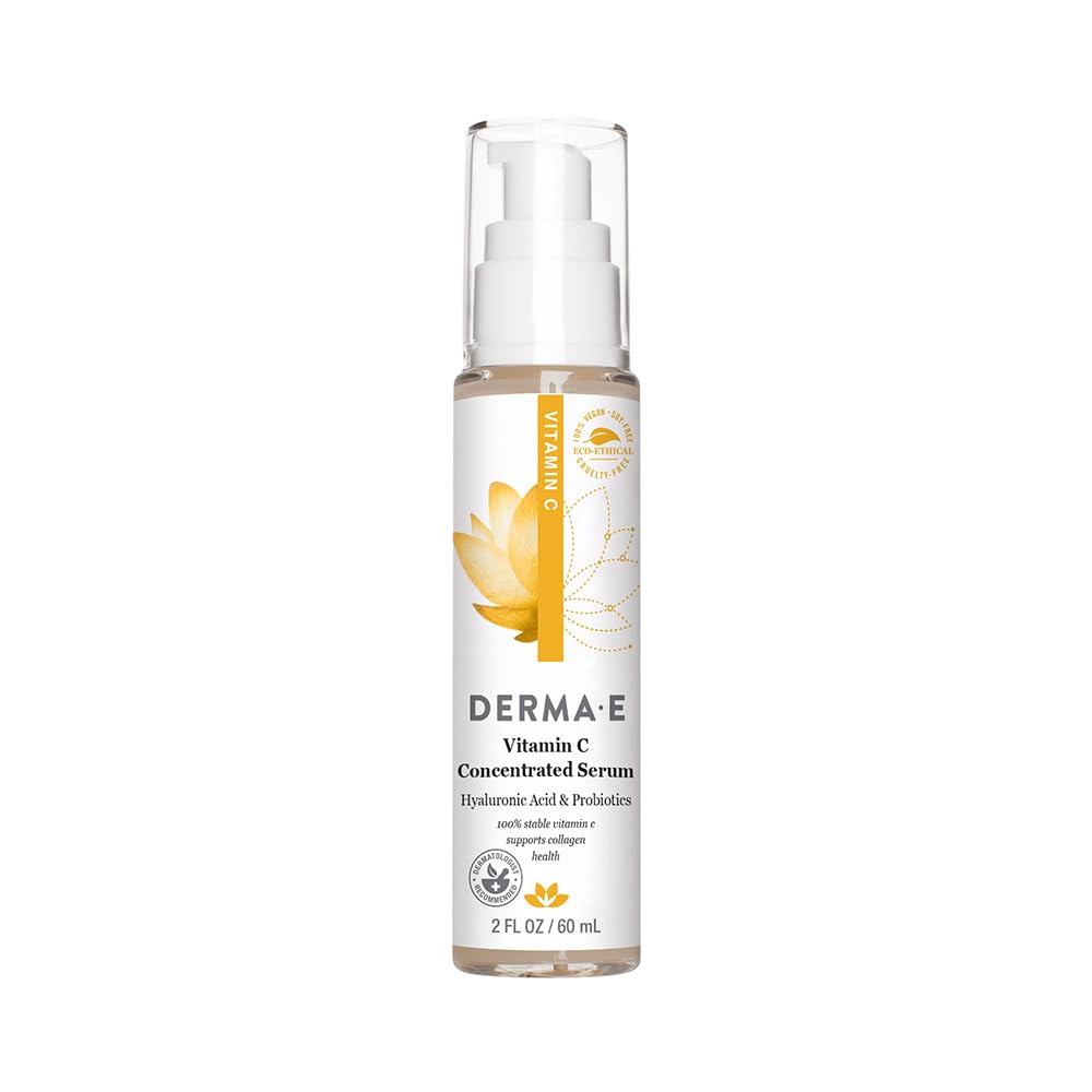 Derma E serum vitamina C en botella, ilumina e hidrata la piel