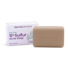Dermaharmony barra acné con sulfuro y árbol de té, uso diario.