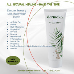 Dermaka crema aplicación en la piel para restauración suave.
