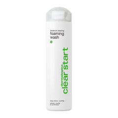 Dermalogica Clear Start frente del envase, enfoque en control de imperfecciones.