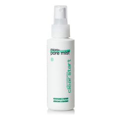 Dermalogica Clear Start Micro-Pore Mist sur bouteille, aide à resserrer les pores et rafraîchir la peau.