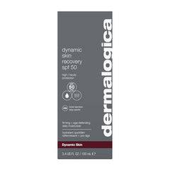 Dermalogica Dynamic Skin Recovery SPF50, textura suave, aplicación ligera para todo el día.