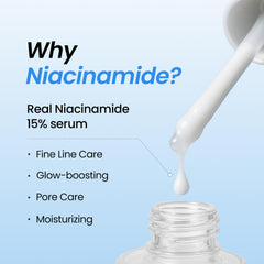 DERMALOGY NEOGEN Real 15% Niacinamida: aplicación suave sobre la piel.