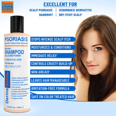 Dermasolve Après-Shampoing bouteille hydratant pour cheveux lisses et démêlés