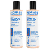 Dermasolve shampoing psoriasis, flacon 2x8oz, soin cuir chevelu apaisant.