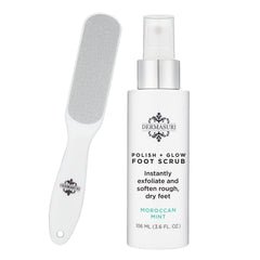Dermasuri spray-pie-aplicacion-botella: facilita aplicar el producto para exfoliar en casa.