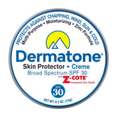 DERMATONE protección de zinc, botella de bálsamo para protección solar SPF 30.