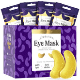 Patchs yeux dorés Dermora sur boîte, regard rafraîchi potentiel.