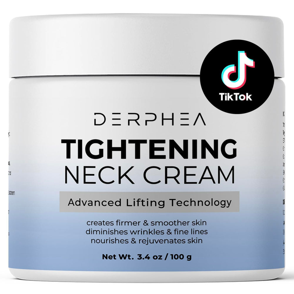 DERPHEA crema cuello reafirmante: envase elegante y piel más firme