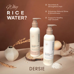 Dersie acondicionador agua de arroz tubo: hidratación profunda para cabello suave.
