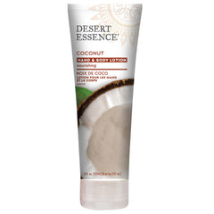 Desert Essence loción coco para manos y cuerpo, hidratación diaria