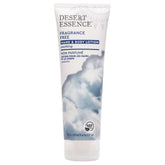 Desert Essence loción sin fragancia en bote, ideal para piel sensible.