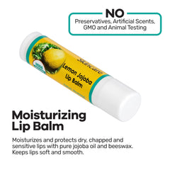 Desert Oasis Skincare bálsamo labial limón, tubo portátil ideal para retoques