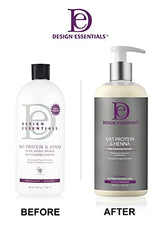 Texture riche Design Essentials prête à fortifier et volumiser les cheveux.