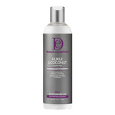 Design Essentials Kukui & Coconut Leave-In bottle for deep moisture on dry hair.