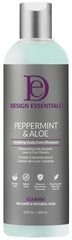 Design Essentials Peppermint Aloe Therapeutics champú - botella para aliviar picor y descamación