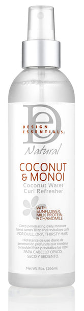 Design Essentials Refrescante para rizos en botella, revitaliza inmediatamente.