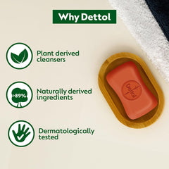 Dettol Jabón Barra Original para rutina diaria de higiene.