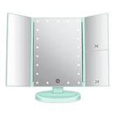 Miroir Deweisn pliable à trois volets avec 21 DEL pour un maquillage précis.