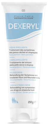 DEXERYL crema 250 g, frasco visible, hidratación suave para piel seca