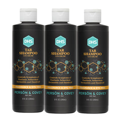 DHS champú de alquitrán para caspa, botella visible para control de caspa