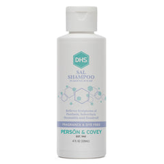 DHS SAL Shampoo bottle front with 3% salicylic acid for scalp care.