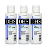 DHS SAL Shampoo, bouteille recto, soulage rapidement les démangeaisons du cuir chevelu.