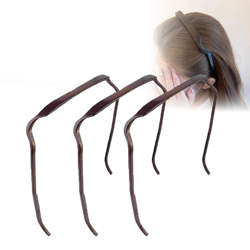 Diadema invisible cuadrada para cabello rizado, mantiene el rostro despejado.