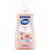 Dial jabon liquido para manos con sal Himalayo en botella, aroma fresco para uso diario.