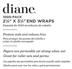 Diane Envolturas de Extremos facilitan distribución uniforme de la solución de permanente alrededor de los rulos.