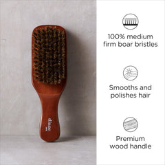 Diane Premium Club Wave, cerdas de jabalí medias, suavizan y distribuyen aceites naturales.